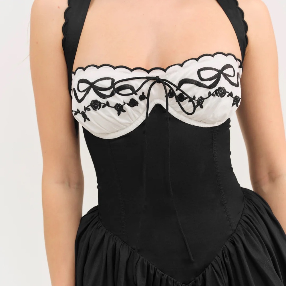 For Love And Lemons Tea Time Poplin Bustier Mini Dress - Picture 2 of 7